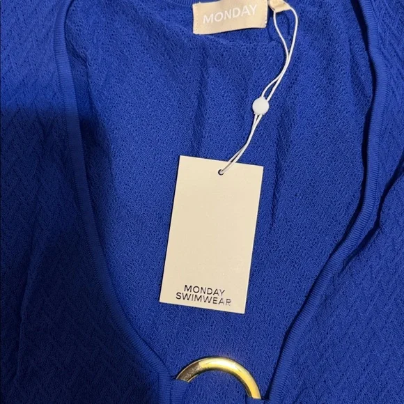 NWT RARE - Monday Swimwear - MONTEGO MINI DRESS - COBALT / Blue - Large - Picture 4 of 6